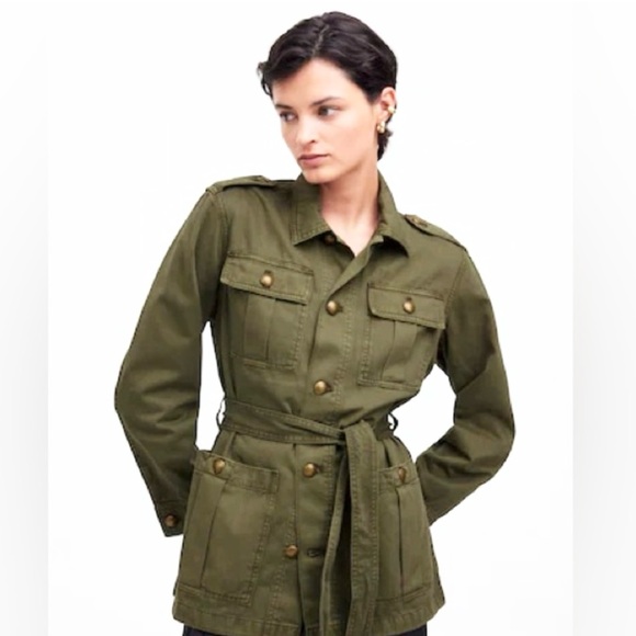 Madewell Jackets & Blazers - Madewell Chino Safari Cotton Cargo Utility Belted Jacket XS NWT